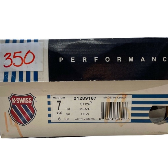 K*SWISS Men's 01289167ST124 WHT/NVY/SLVR Sneakers Size 7 Vintage 90s-Y2K - Picture 8 of 8